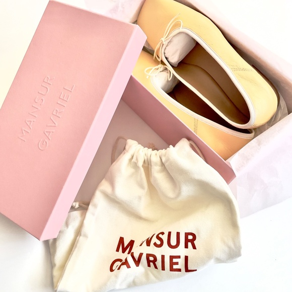 Mansur Gavriel Butter yellow Ballet Flats - Picture 3 of 8